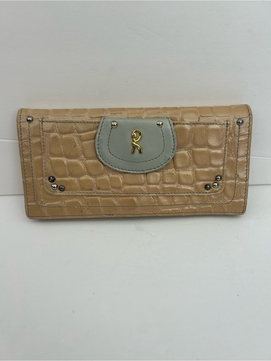 Roberta di Camerino Handbags - Vintage Roberta di Camerino Croc Embossed Wallet Beige Ivory RC Logo w/ COA